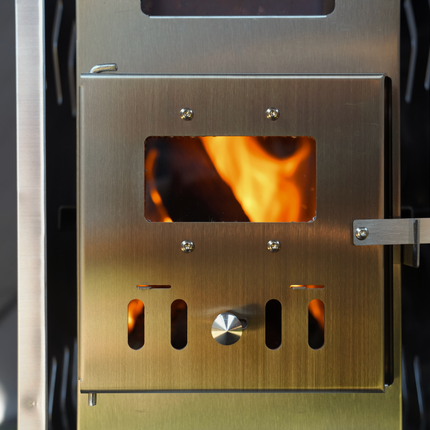 North Shore Sauna Tent Wood Stove | Portable | Brushed Stainless