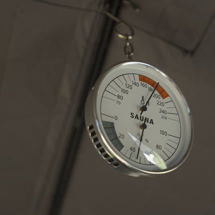 North Shore Sauna Wide-Range Sauna Thermometer/Hygrometer | Accurate Sauna Thermometer