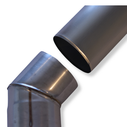 North Shore Sauna Angled Stove Chimney Pipe - 45 Degree Angle - 3.5”