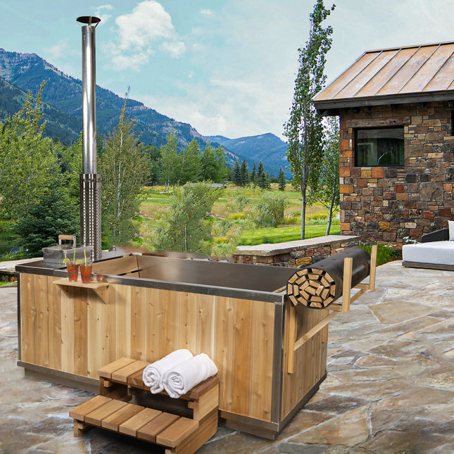 Leisurecraft Canadian Timber Starlight Wood Burning Hot Tub