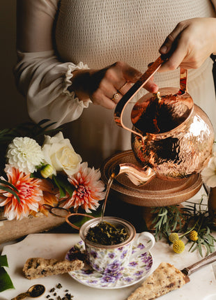 CMK Vintage Inspired Copper Hand Hammered Teapot