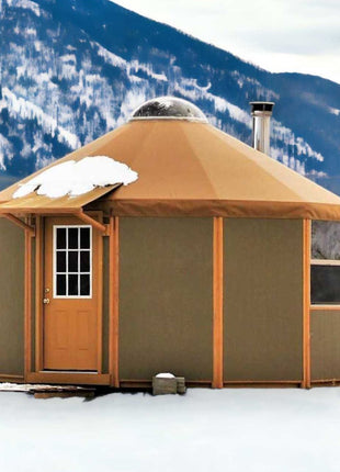 12 Wall Luxury Yurt-Cabin Kit with Solid Walls by Freedom Yurt-Cabins