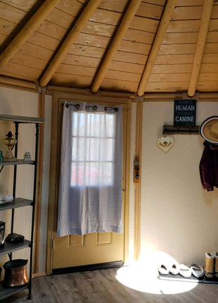 12 Wall Luxury Yurt-Cabin Kit with Solid Walls by Freedom Yurt-Cabins