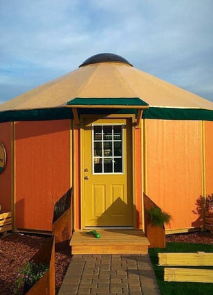 12 Wall Luxury Yurt-Cabin Kit with Solid Walls by Freedom Yurt-Cabins