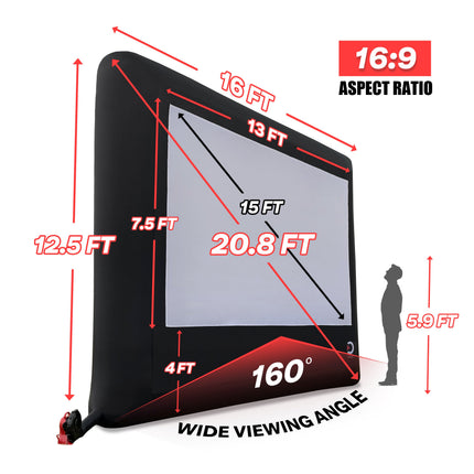 Elite Outdoor Movies Nano 13' Outdoor Cinema System