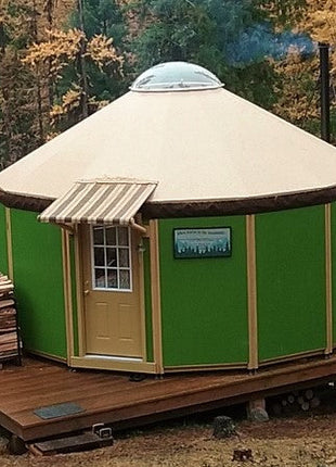 14 Wall Luxury Yurt-Cabin Kit with Solid Walls by Freedom Yurt-Cabins