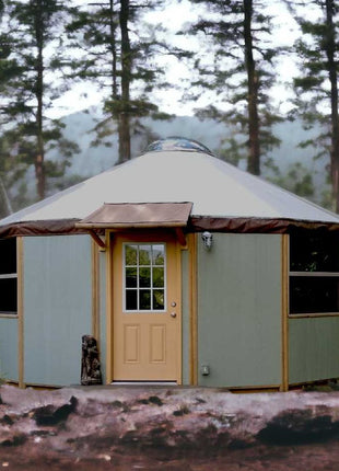 16 Wall Luxury Yurt-Cabin Kit with Solid Walls by Freedom Yurt-Cabins