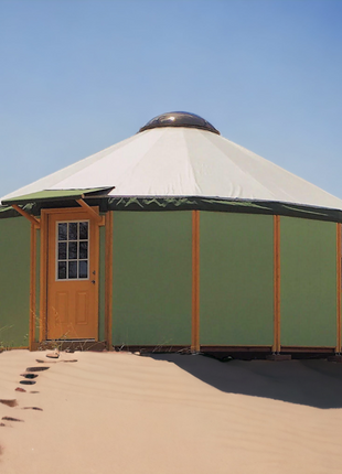 18 Wall Luxury Yurt-Cabin Kit with Solid Walls by Freedom Yurt-Cabins
