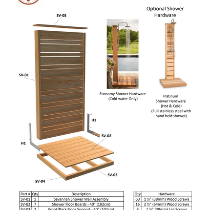 Leisurecraft Canadian Savannah Outdoor Shower
