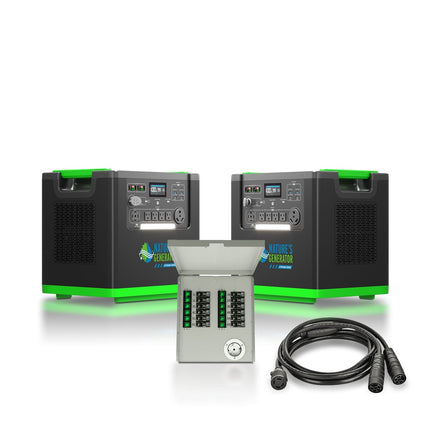 Nature's Generator Lithium 6000W Power Station and Transfer Switch