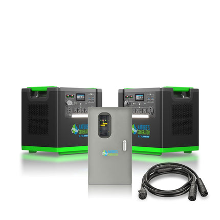 Nature's Generator Lithium 6000W Power Station and Transfer Switch