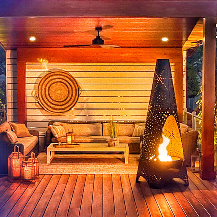 Modfire 7ft Tribal Bonfire Wood Burning Fireplace