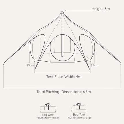 Lotus Belle 13ft Hybrid Tent