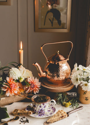 CMK Vintage Inspired Copper Hand Hammered Teapot