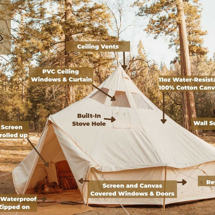 16' (5M) Stella™ Stargazer Bell Tent