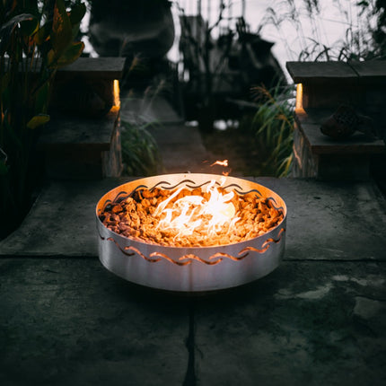 Fire Pit Art Fire Surfer Fire Pit: Wood, Gas, or Propane Options