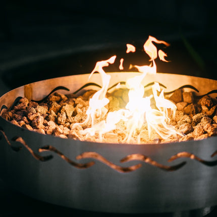 Fire Pit Art Fire Surfer Fire Pit: Wood, Gas, or Propane Options