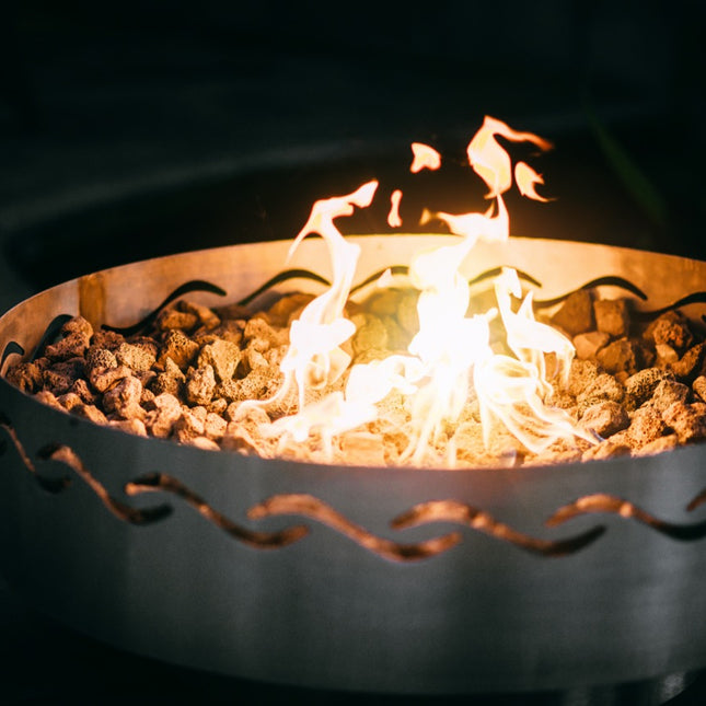 Fire Pit Art Fire Surfer Fire Pit: Wood, Gas, or Propane Options