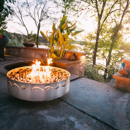 Fire Pit Art Fire Surfer Fire Pit: Wood, Gas, or Propane Options