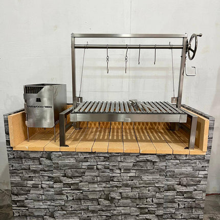 Tagwood BBQ 09SS Insert Style Argentine Santa Maria Wood Fire & Charcoal Gaucho Built in Grill