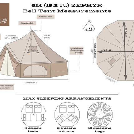 19' (6M) Zephyr™ Cabin Tent