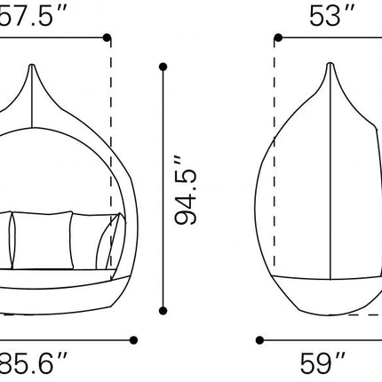 Zuo Modern Martinique Beach Daybed