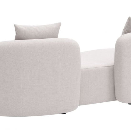 Zuo Modern Sunny Isles Loveseat and Side Table