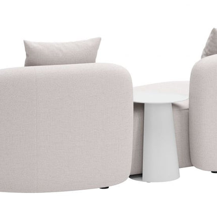 Zuo Modern Sunny Isles Loveseat and Side Table