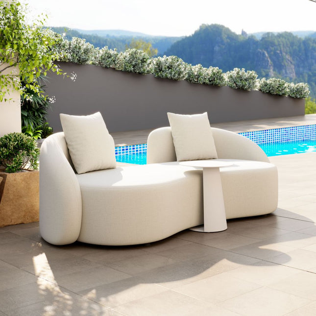 Zuo Modern Sunny Isles Loveseat and Side Table