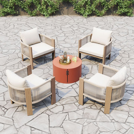Zuo Modern Rebel 4 Piece Outdoor Chair Set
