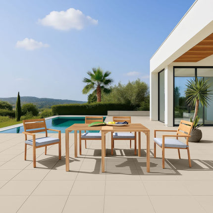 Zuo Modern Riviera Rader 5 Piece Outdoor Dining Set