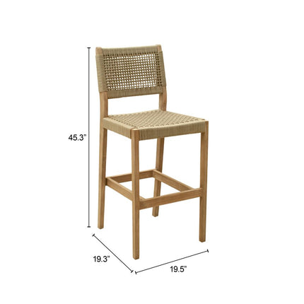 Zuo Modern Corde Bar Stool, Set of 2