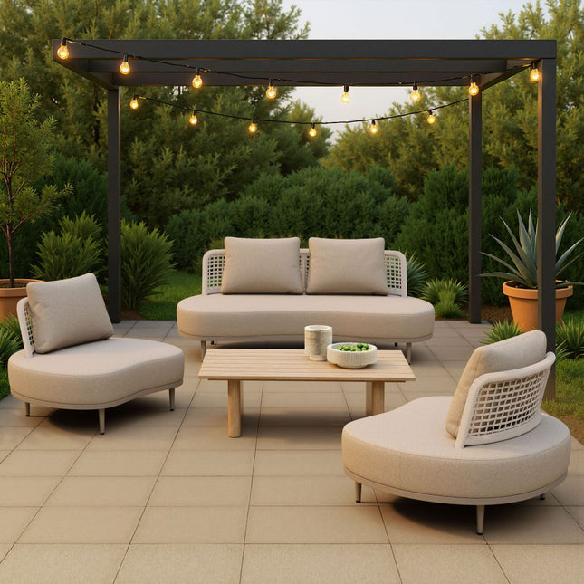 Zuo Modern Ruhe 3 Piece Outdoor Lounge Set