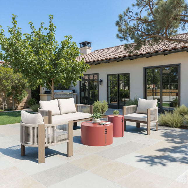 Zuo Modern Rebel 3 Piece Outdoor Lounge Set