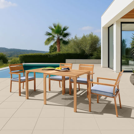 Zuo Modern Riviera Rader 5 Piece Outdoor Dining Set