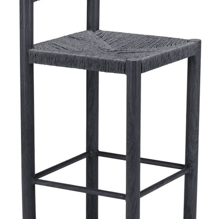 Zuo Modern Iska Black Bar Stool, Set of 2