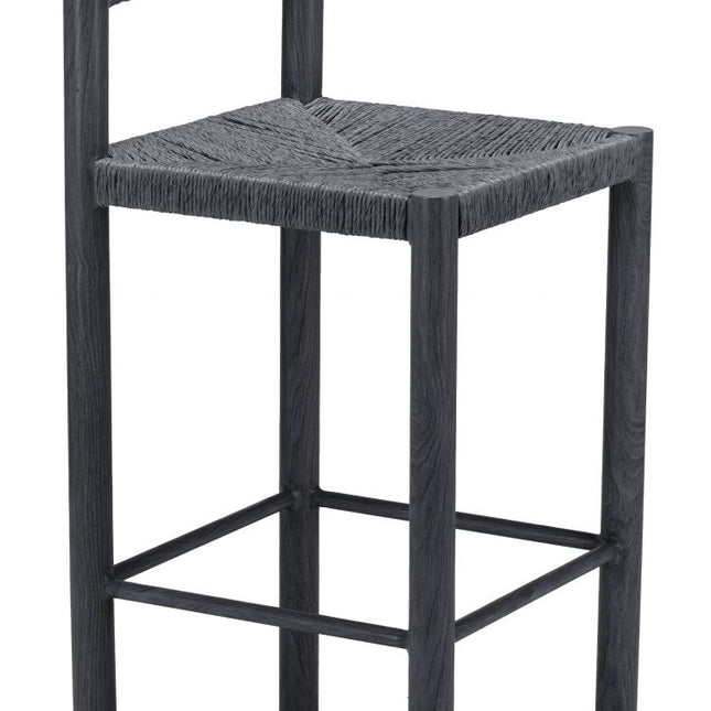 Zuo Modern Iska Black Bar Stool, Set of 2