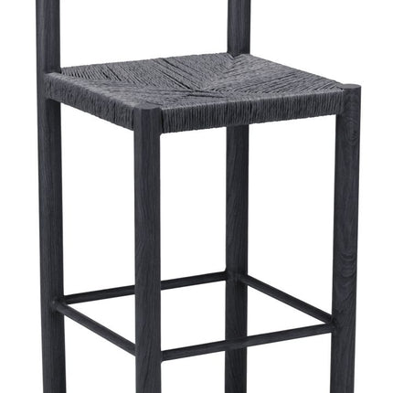 Zuo Modern Iska Black Bar Stool, Set of 2