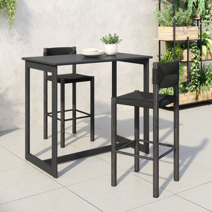 Zuo Modern Iska Black Bar Stool, Set of 2