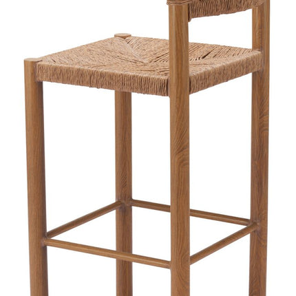 Zuo Modern Iska Natural Bar Stool, Set of 2
