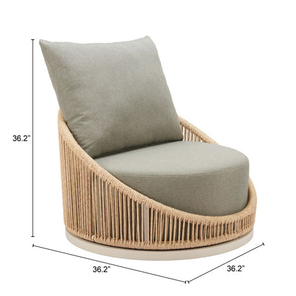 Zuo Modern Cabana Outdoor Swivel Chair Set of 2