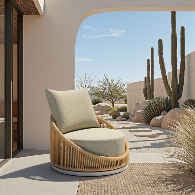 Zuo Modern Cabana Outdoor Swivel Chair Set of 2