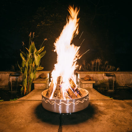Fire Pit Art Fire Surfer Fire Pit: Wood, Gas, or Propane Options