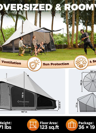 KingCamp KHAN LIGHT 500 Canvas Bell Tent