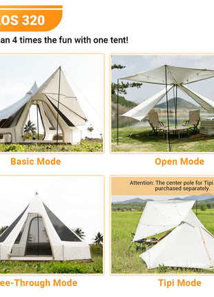 KingCamp Double Spire Canvas Camp Tent