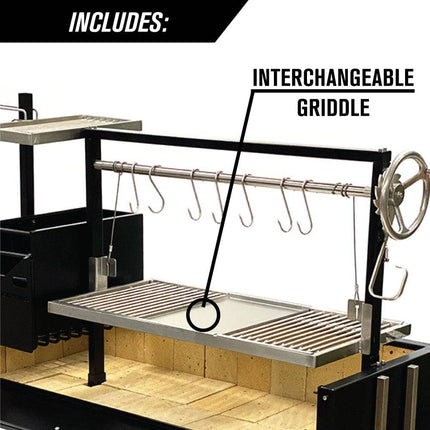 Tagwood BBQ 03SI Argentine Santa Maria Wood Fire & Charcoal Gaucho Grill