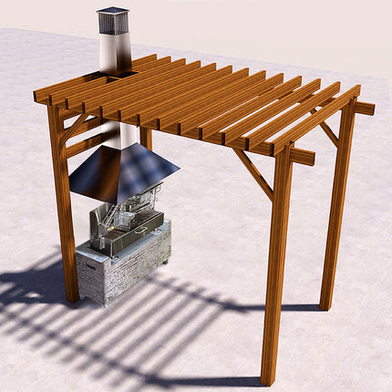 Tagwood BBQ Wall-Mounted Extendable Duct for Smoke Hood | 1.5MM Thickness | 60CM UP TO 1.2M