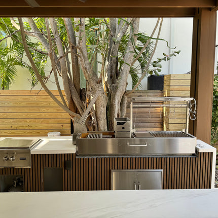 Tagwood BBQ 08SS Argentine Santa Maria Wood Fire & Charcoal Gaucho Built in Grill