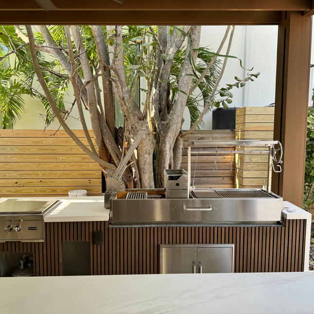 Tagwood BBQ 08SS Argentine Santa Maria Wood Fire & Charcoal Gaucho Built in Grill