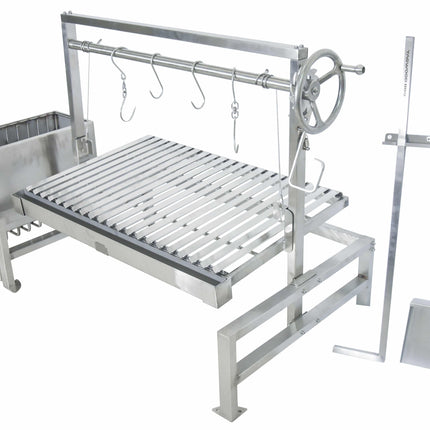 Tagwood BBQ 09SS Insert Style Argentine Santa Maria Wood Fire & Charcoal Gaucho Built in Grill